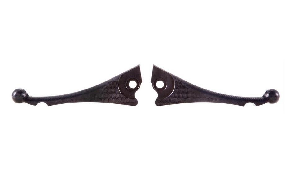 Kit levier de frein sport ZELIONI Shorty 3D pour Vespa, droite et gauche, anodisé noir