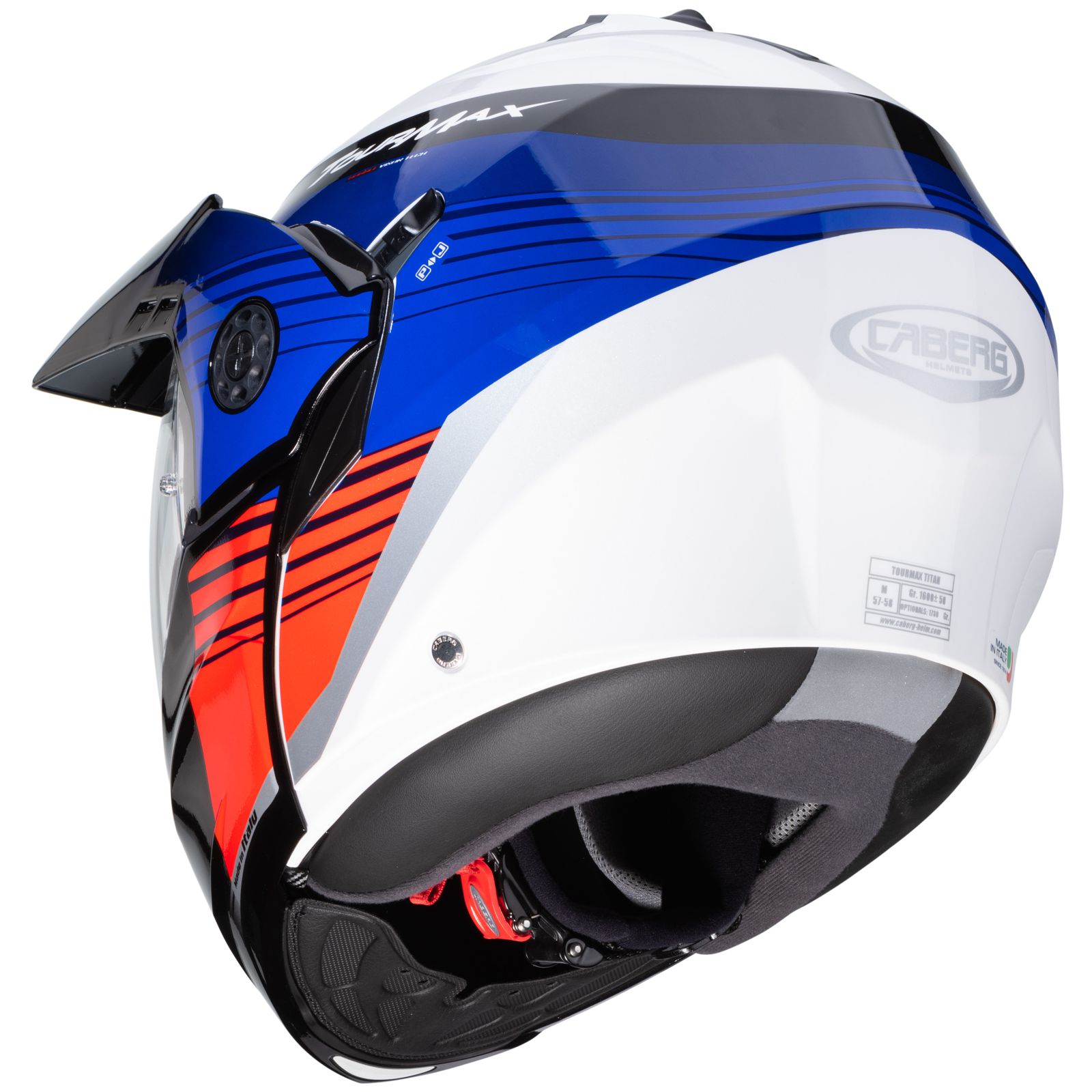 Caberg casque Tourmax Titan, blanc/bleu-rouge