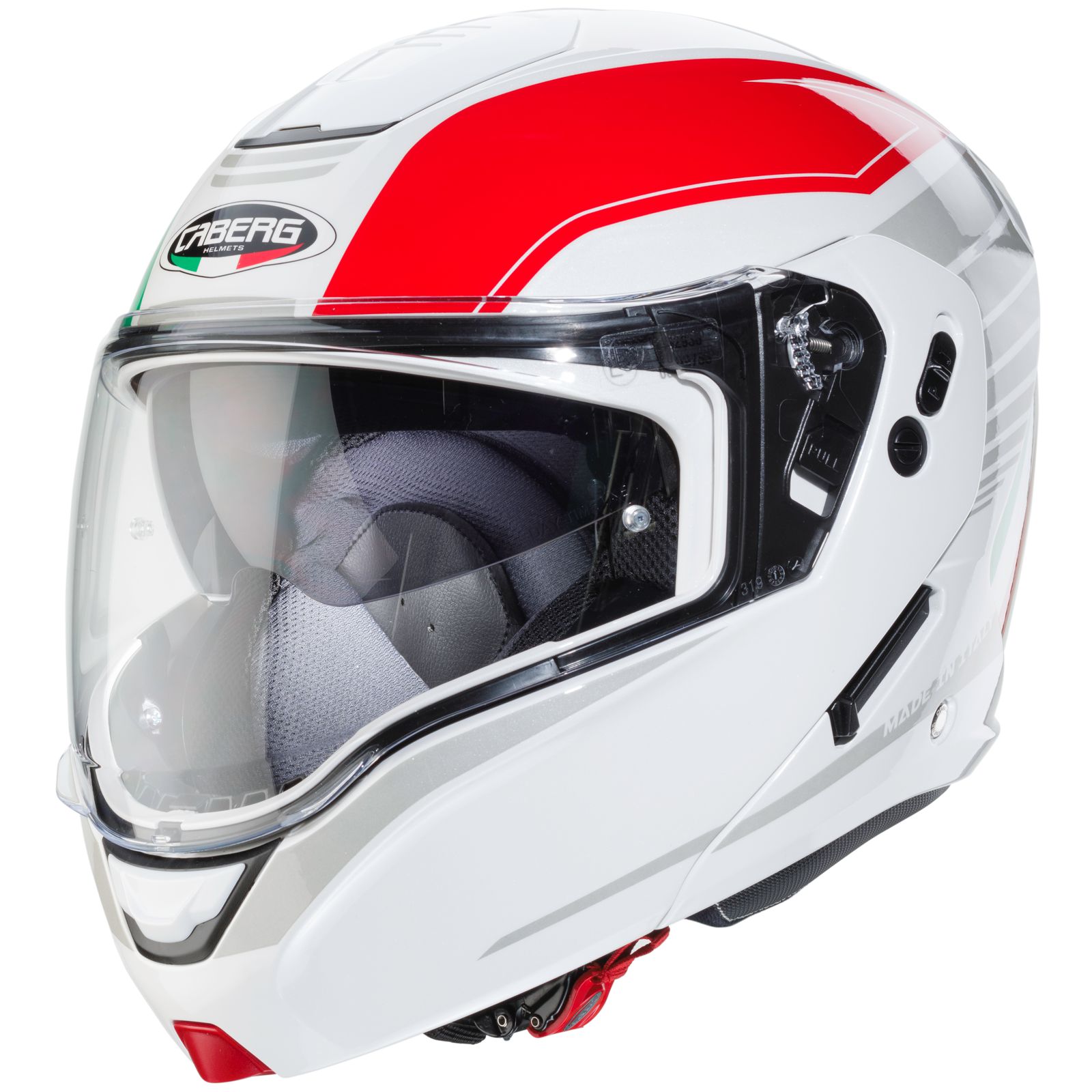 Caberg casque Horus Tribute, blanc/rouge-vert