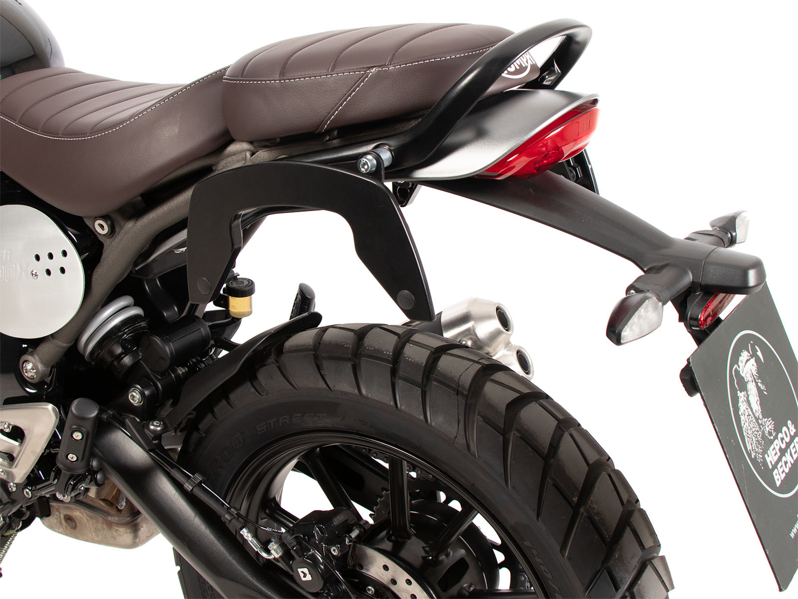 Supports latéraux C-Bow noirs pour Triumph Scrambler 400 X (24-) Hepco & Becker