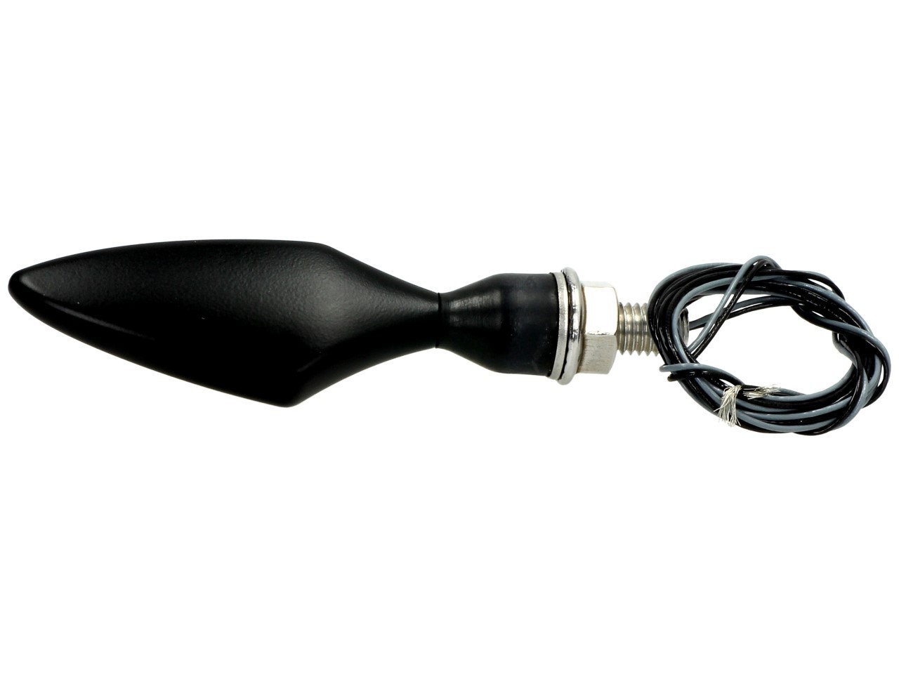 Clignotant Kellermann, losange, acier, LED, VL/HR, 12 V, noir satiné, M8x20, homologué E