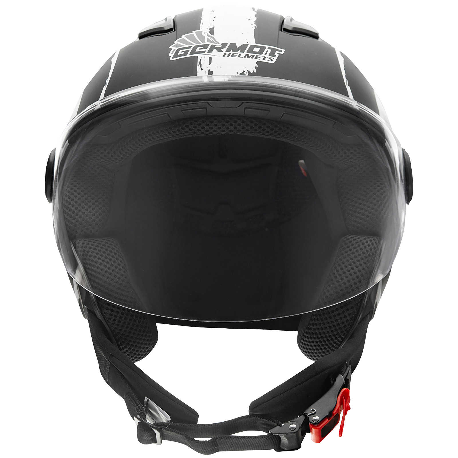 Germot Casque GM 196, noir mat/blanc