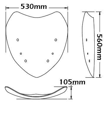 Bulle - hauteur 560 mm pour BMW R 1200 RT (10-14), fumé clair