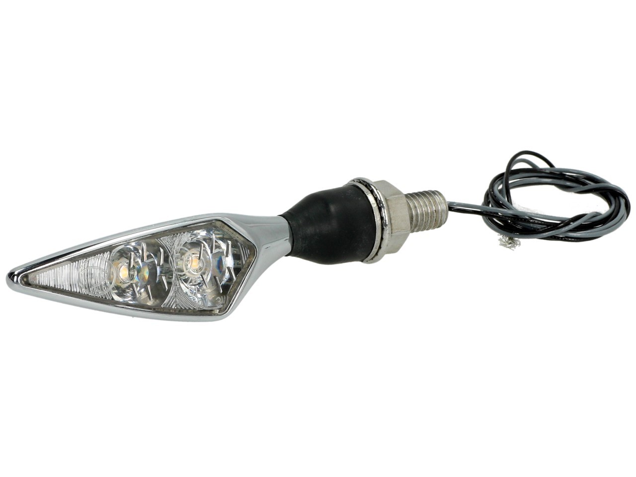 Clignotants Kellermann, Rhombus Extreme, acier, LED, VR/HL, 12 V, chrome brillant, M8x20, homologués E