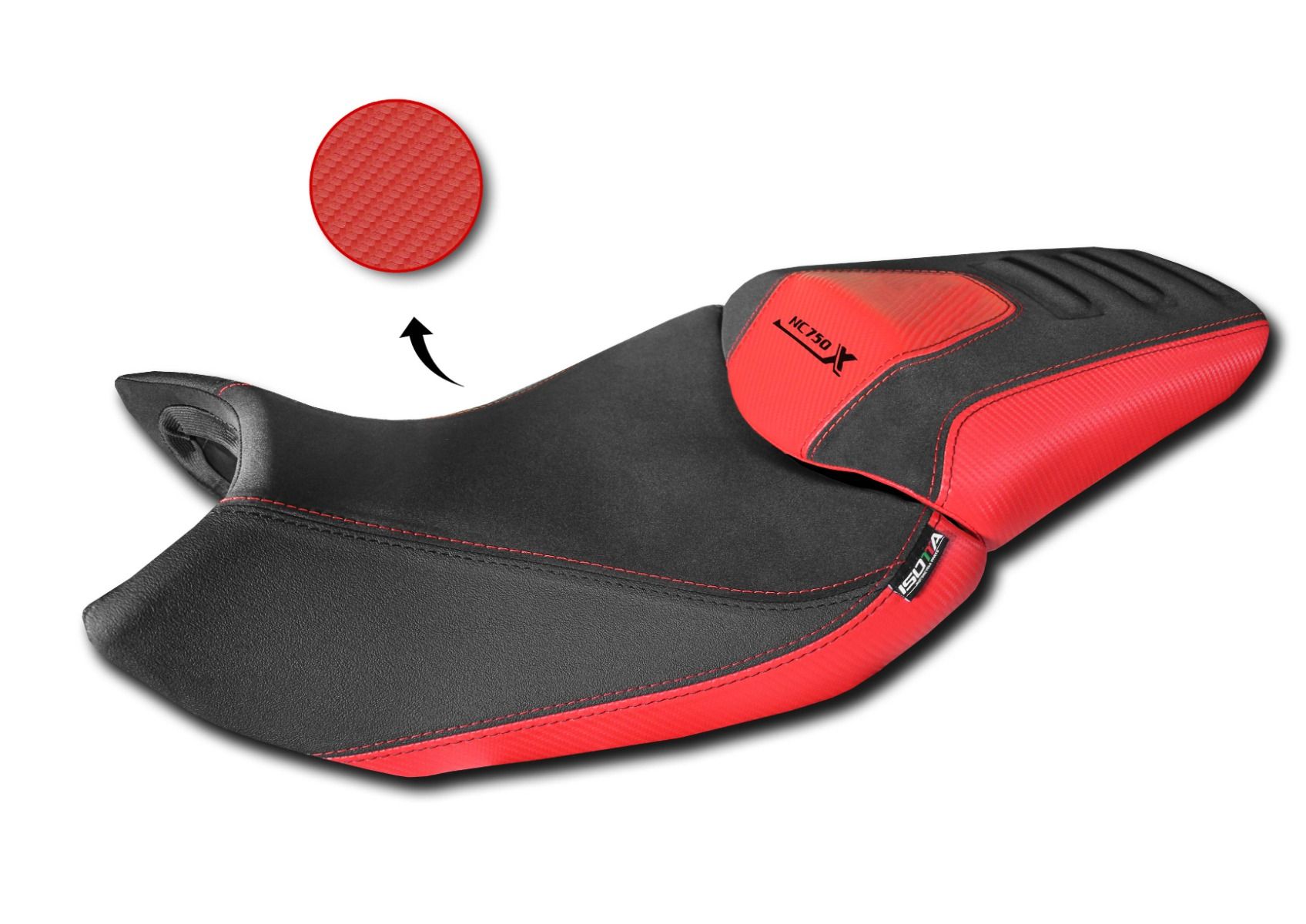 Housse de siège confort pour Honda NC 750 X (21-24) rouge