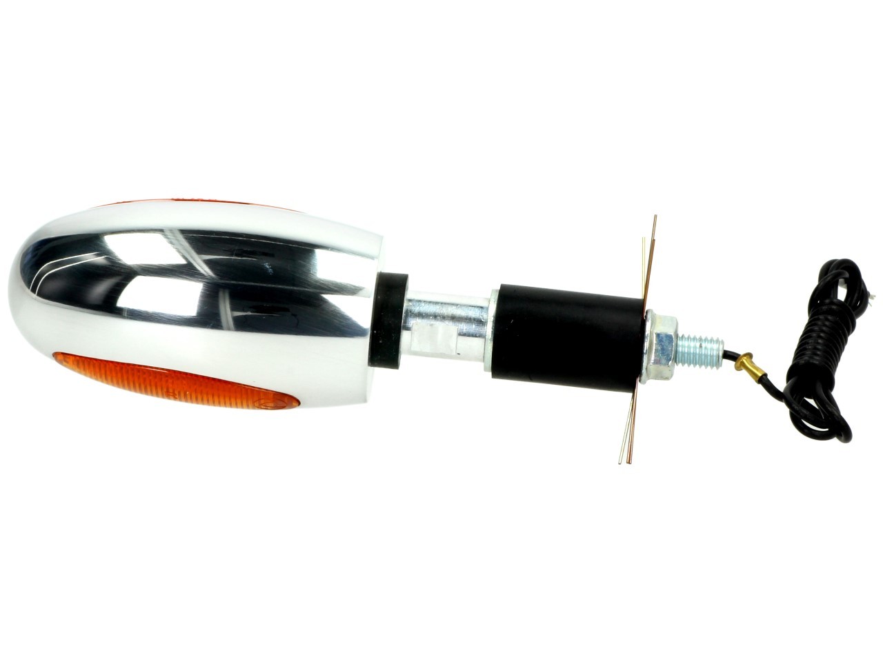 Clignotants Kellermann, BL 1000 yellow, aluminium, halogène, VR/VL, 12 V, 21 W, chrome poli, brillant