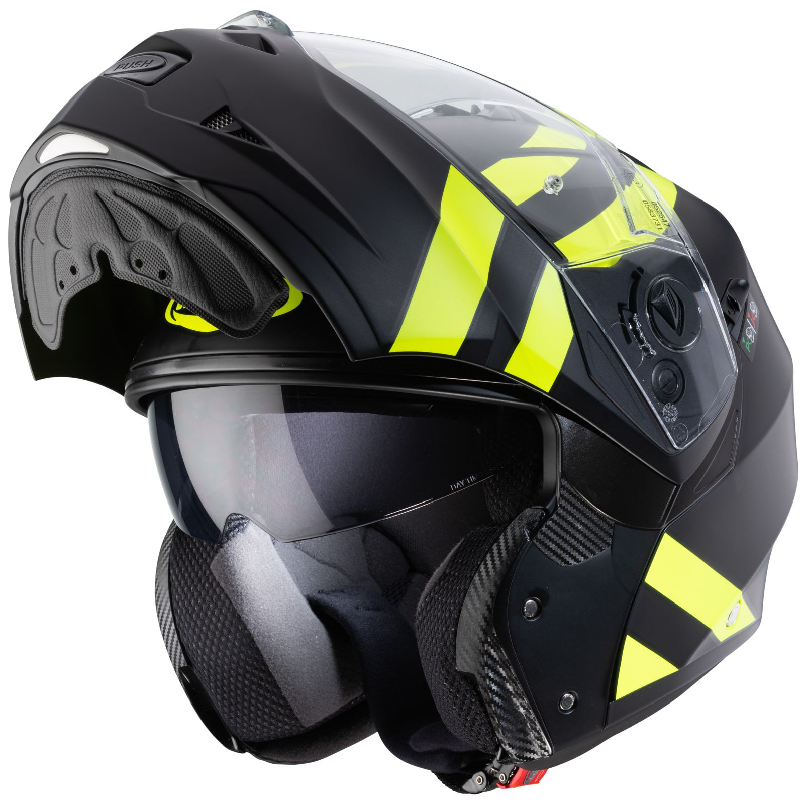 Caberg casque Duke II Superlegend, noir mat/jaune fluo