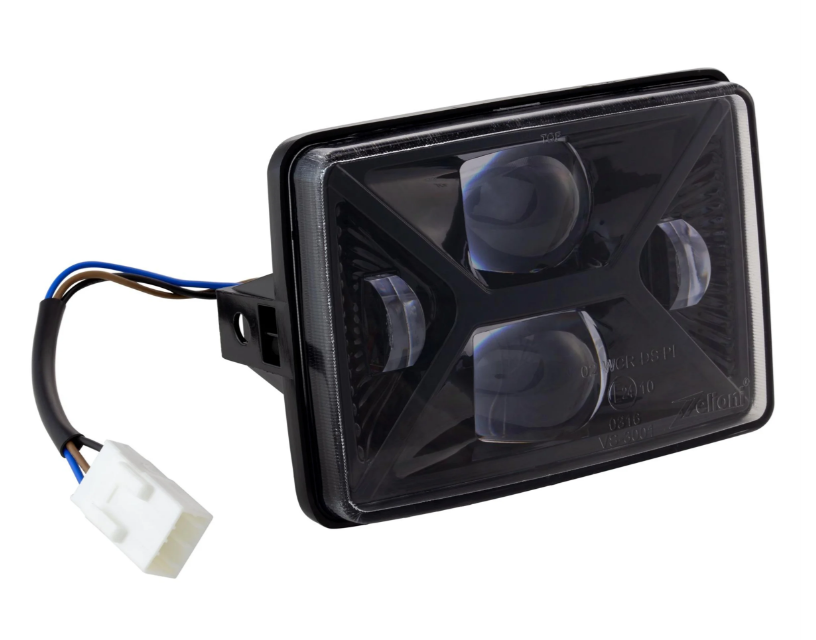 Phare ZELIONI LED trapézoïdal pour Vespa S 50-150ccm