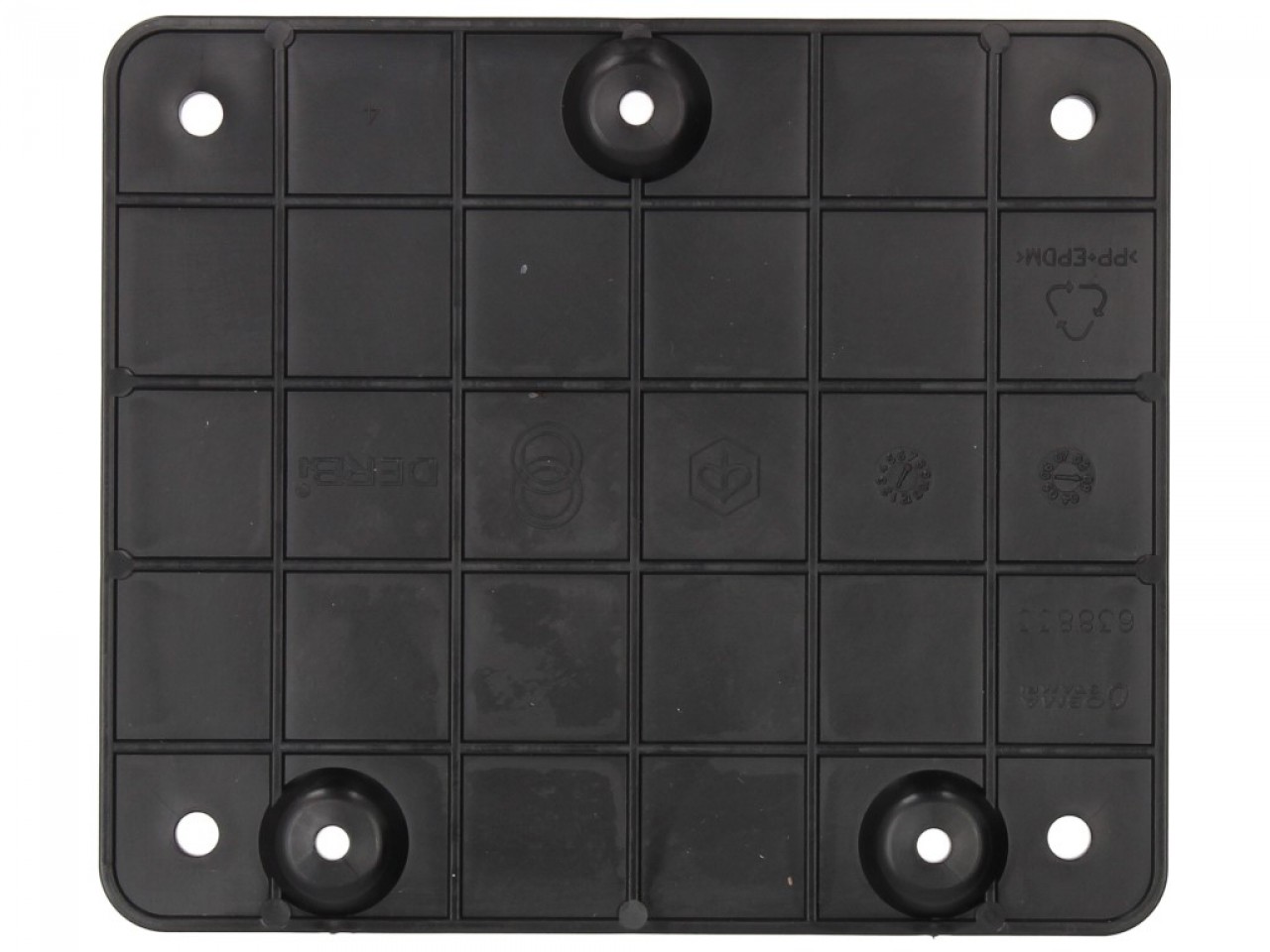 Support de plaque d'immatriculation, 121x141, plastique