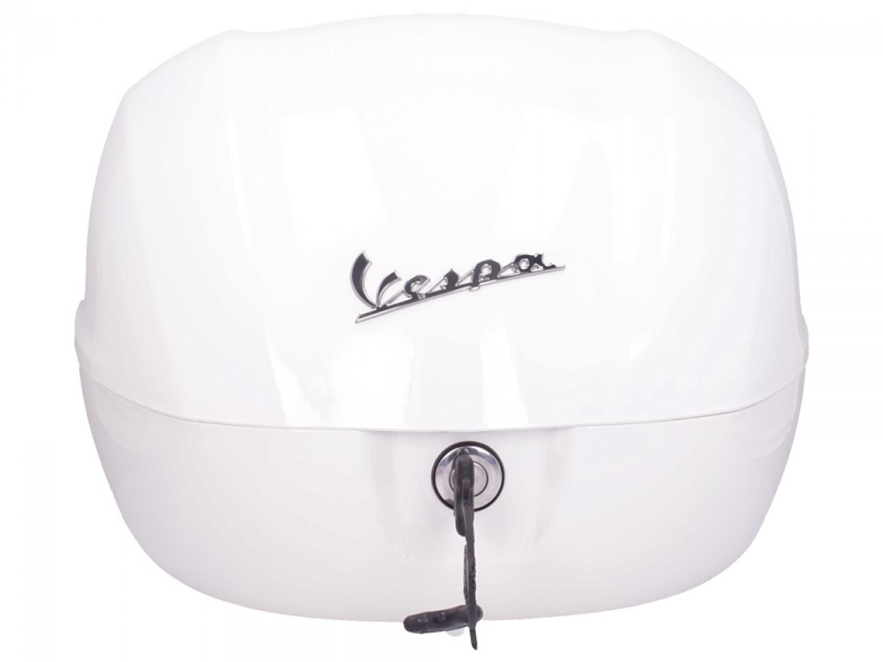 Kit top case 32L blanc montebianco (BR/544), coussin dorsal marron pour PIaggio Medley 125 (24-)