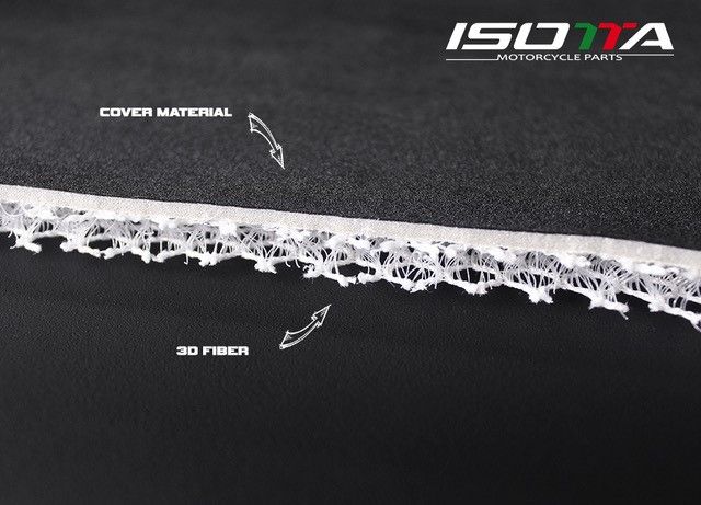 Housse de siège Comfort en fibre 3D pour Honda XL 750 Transalp, bleu / noir avec inserts rouges