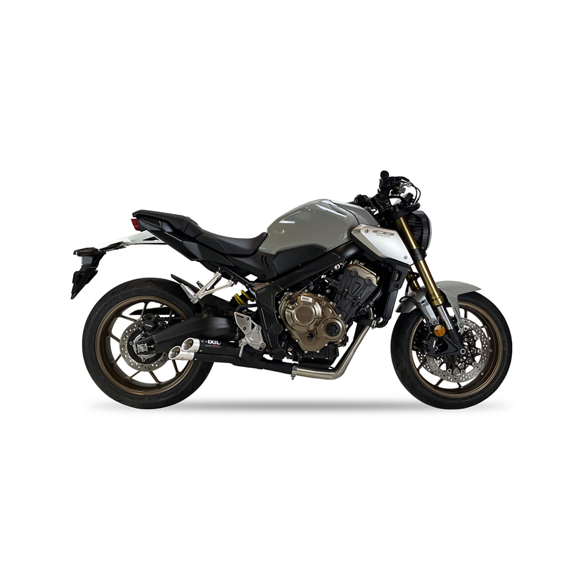 IXIL Hyperlow XL Système complet Honda CB 650 R /CBR 650 R, acier inoxydable noir, homologué E, Euro5