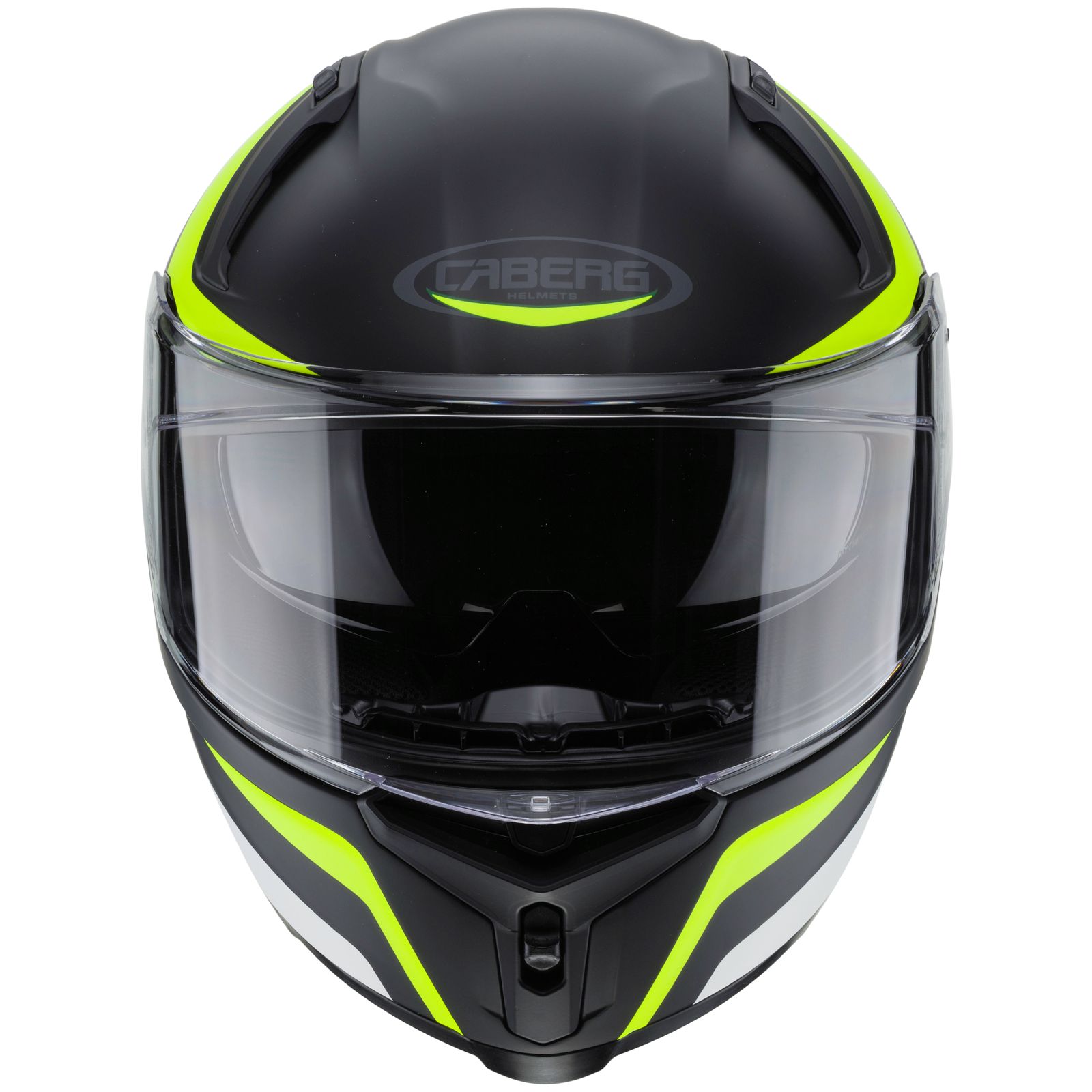 Caberg casque Avalon Blast, noir mat/blanc-fluo-jaune