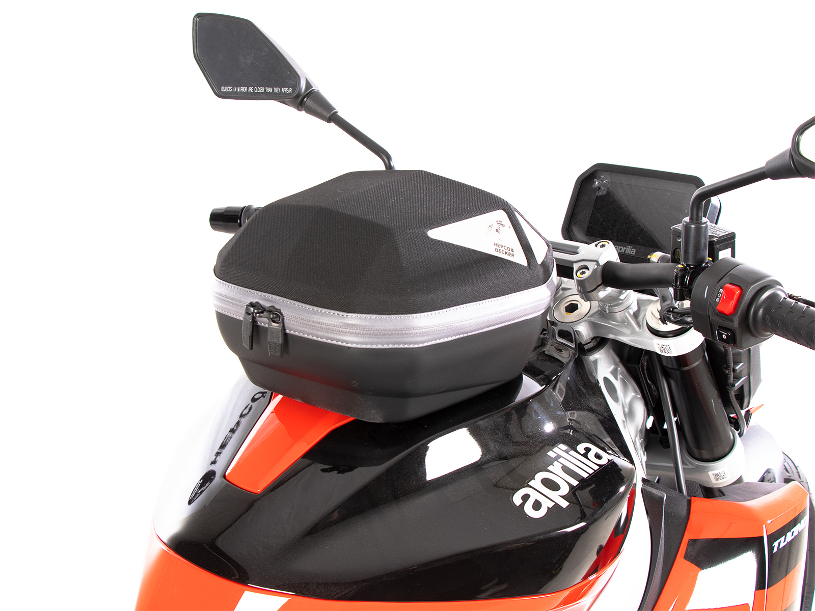 Anneau de réservoir Basic avec unité de fermeture de la sacoche de réservoir pour Aprilia Tuono 457 (25- ) Hepco & Becker
