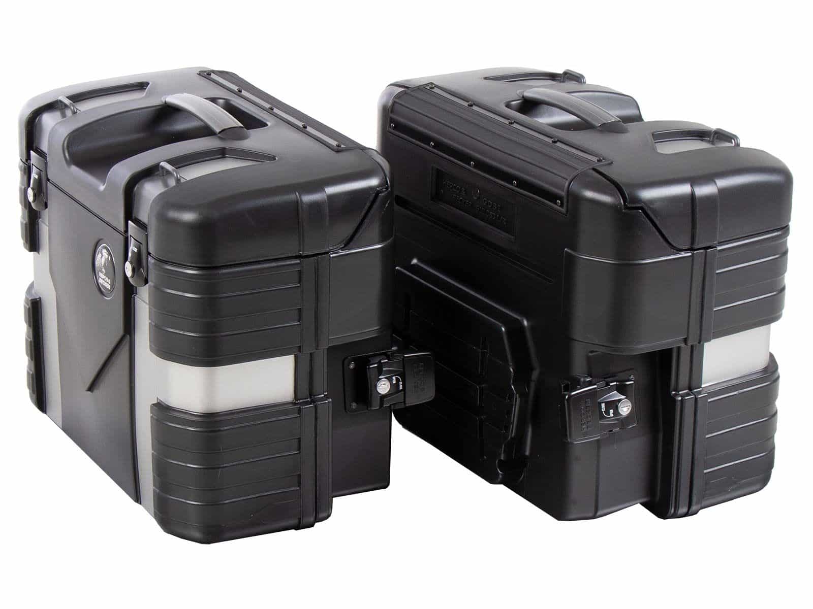 Kit de valises latérales Gobi Black Edition avec crochets à bagages d'origine Hepco & Becker