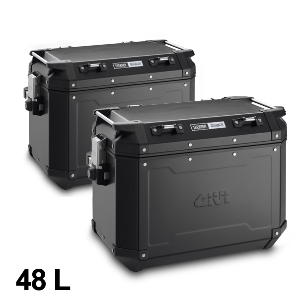 Givi Kit de valises latérales en aluminium Trekker Outback 48L noir Monokey