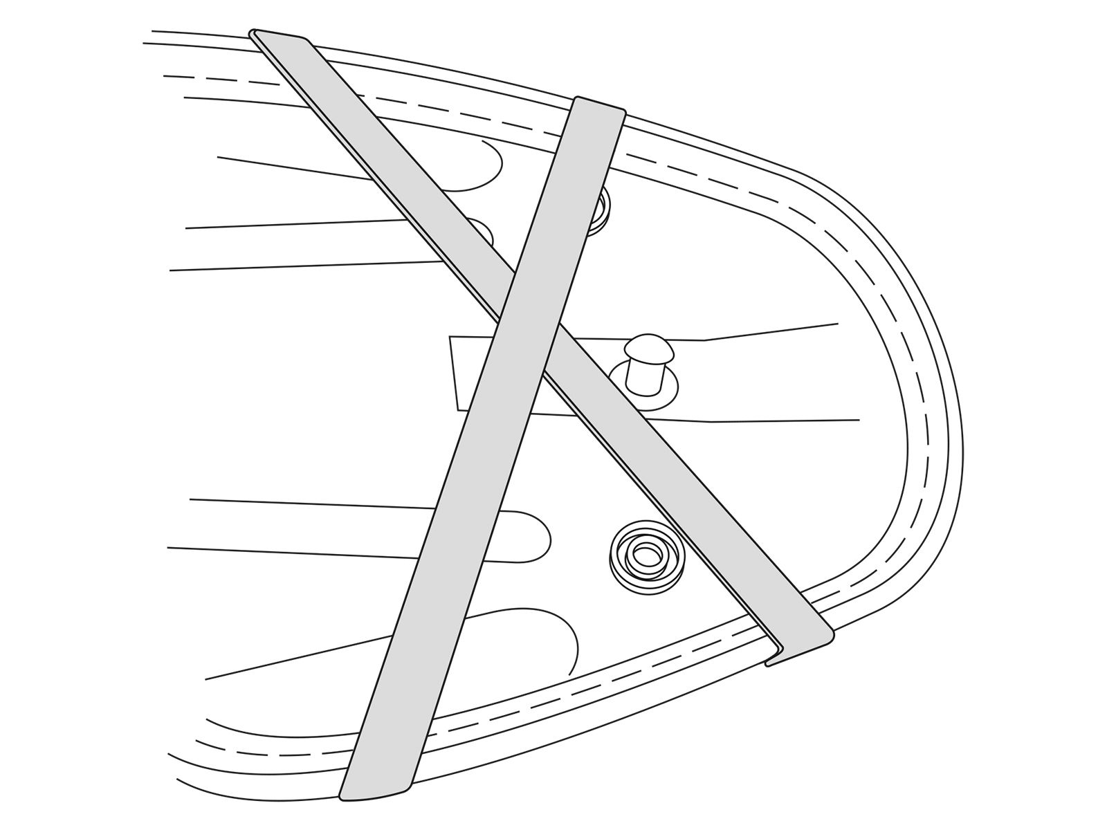 Set Seatpad Basic y compris contre-support (unité de fermeture) Hepco & Becker