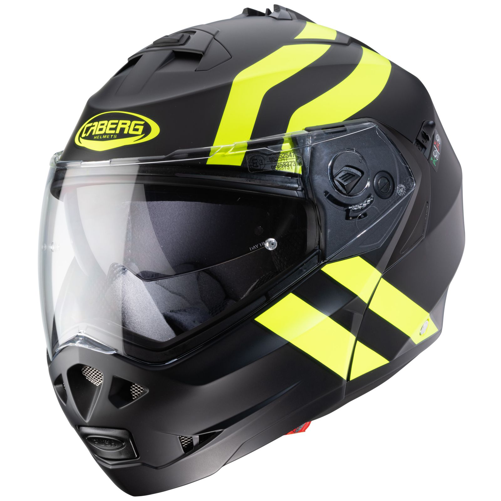 Caberg casque Duke II Superlegend, noir mat/jaune fluo
