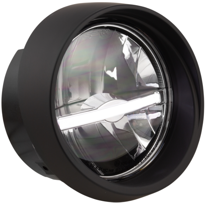 Phare LED pour Vespa Primavera 50-150ccm 2T/4T (-'18), noir mat