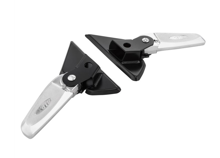 Repose-pieds droit et gauche pour Vespa LX /LXV /S 50-150ccm, noir/chrome