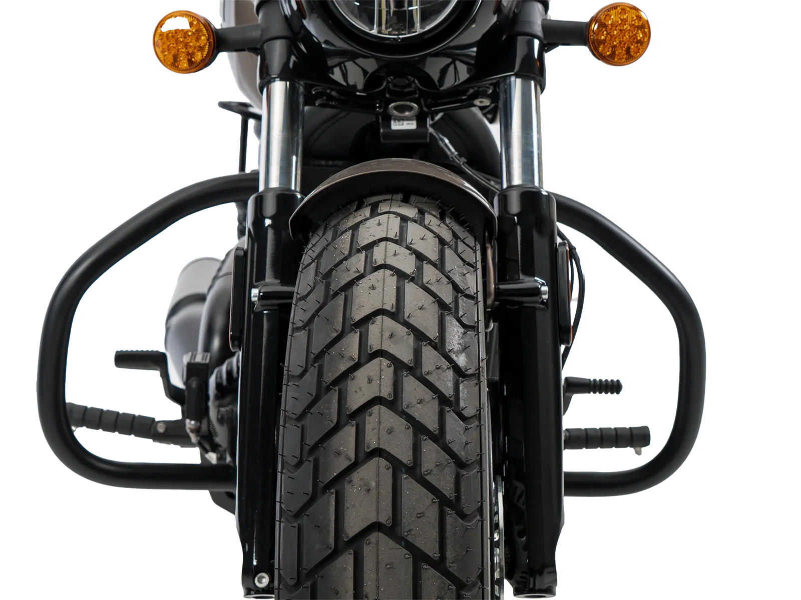 Arceau de protection moteur noir pour Indian Scout Sixty Bobber (25-) (avec repose-pieds avancé)