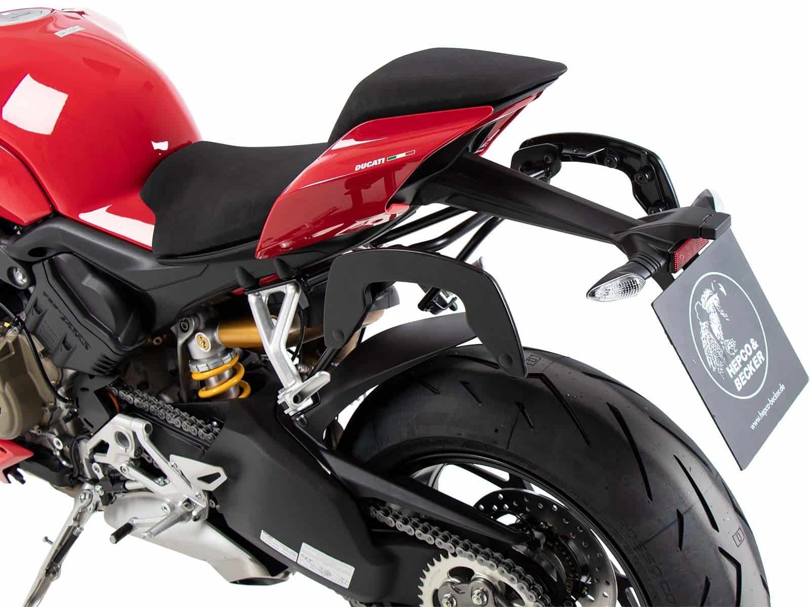 Supports latéraux C-Bow noirs pour Ducati Panigale V4 /S /R (18-24) d'origine Hepco & Becker