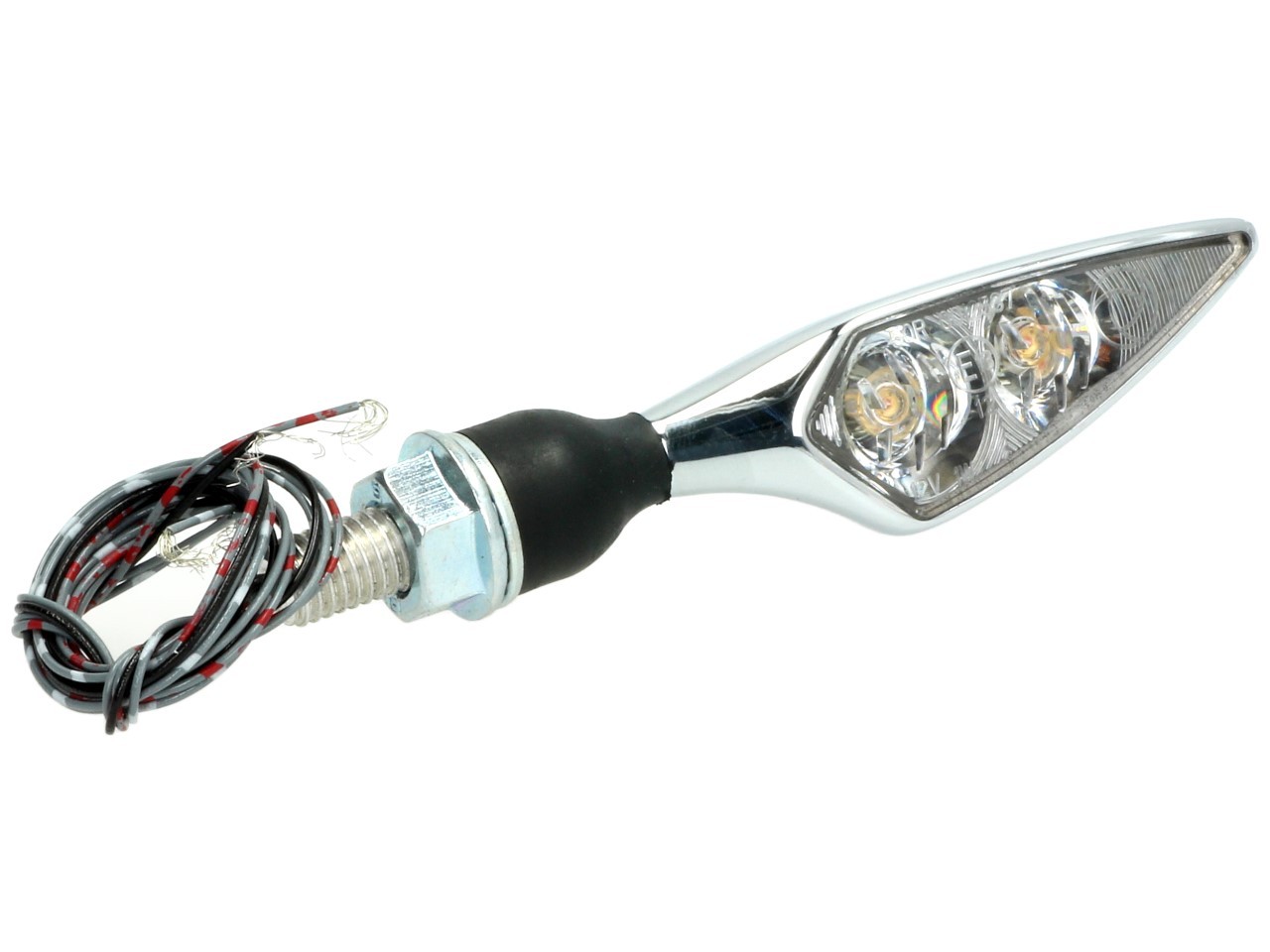 Kellermann Clignotant, feu arrière et feu stop, Rhombus DF, acier, LED, HR, 12 V, chrome brillant, M8x20