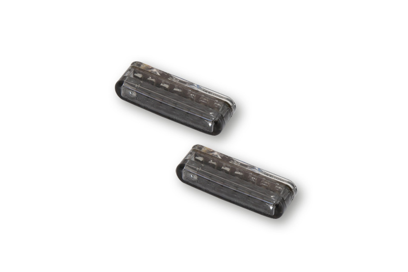 HIGHSIDER Smart Shorty LED 3in1 Combinaison de clignotants et de feux arrière Module Lentille Gris Fumée (paire), Arrière