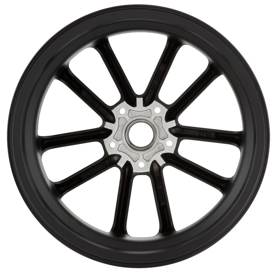 Jante avant/arrière 13" pour Vespa GTS/GTS Super/GTV/GT 60/GT/GT L 125-300ccm, noire mate