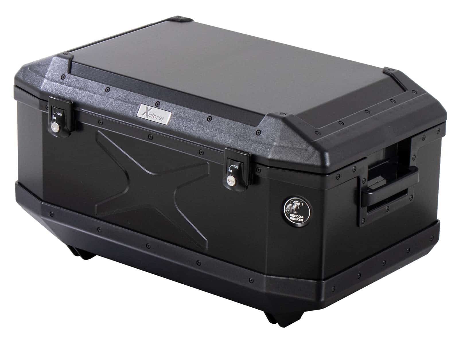 Topcase en aluminium Xplorer 60 litres aluminium noir Hepco & Becker