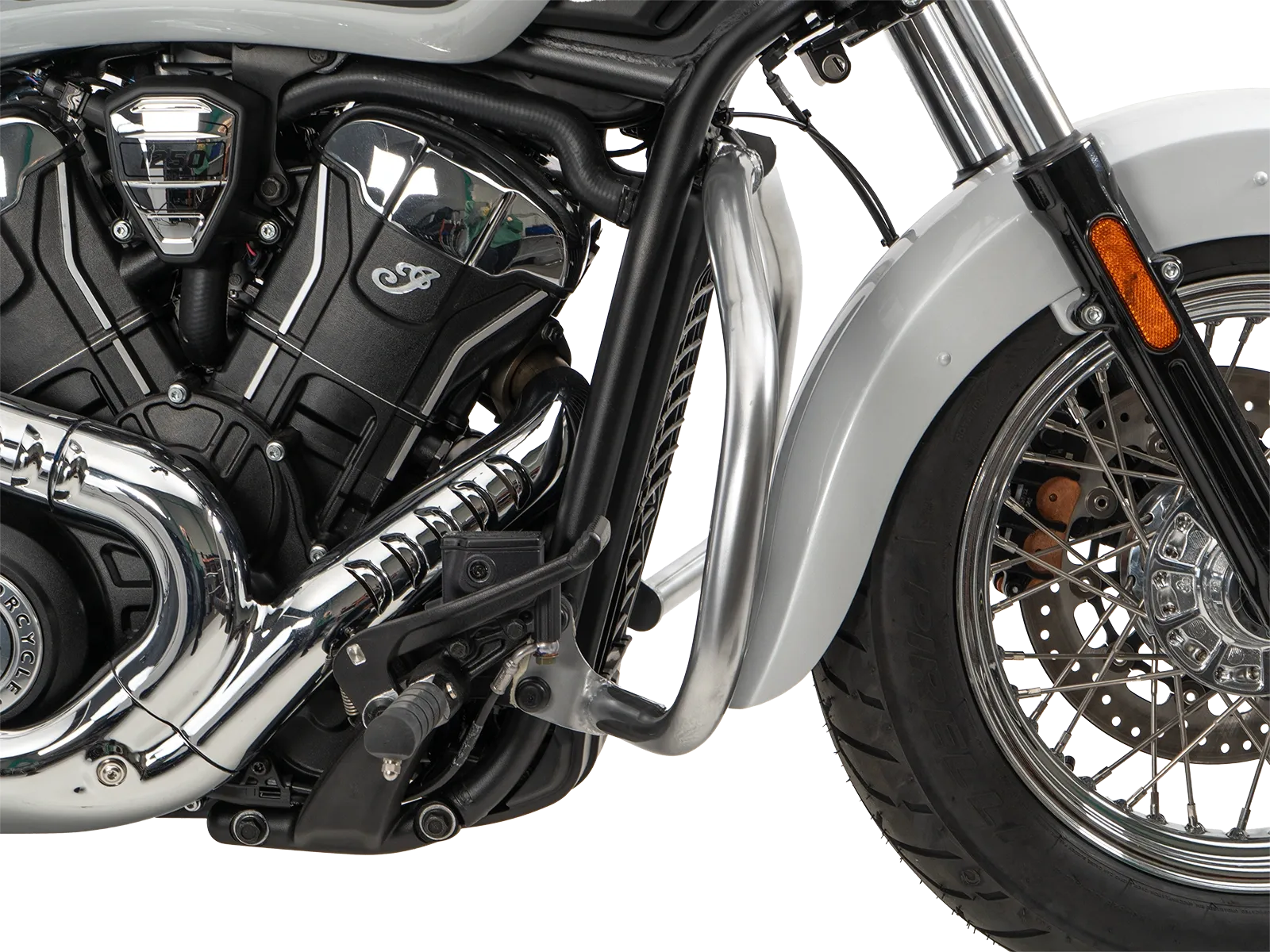 Arceau de protection moteur chromé pour Indian Sport Scout 1250 (25-) Hepco & Becker