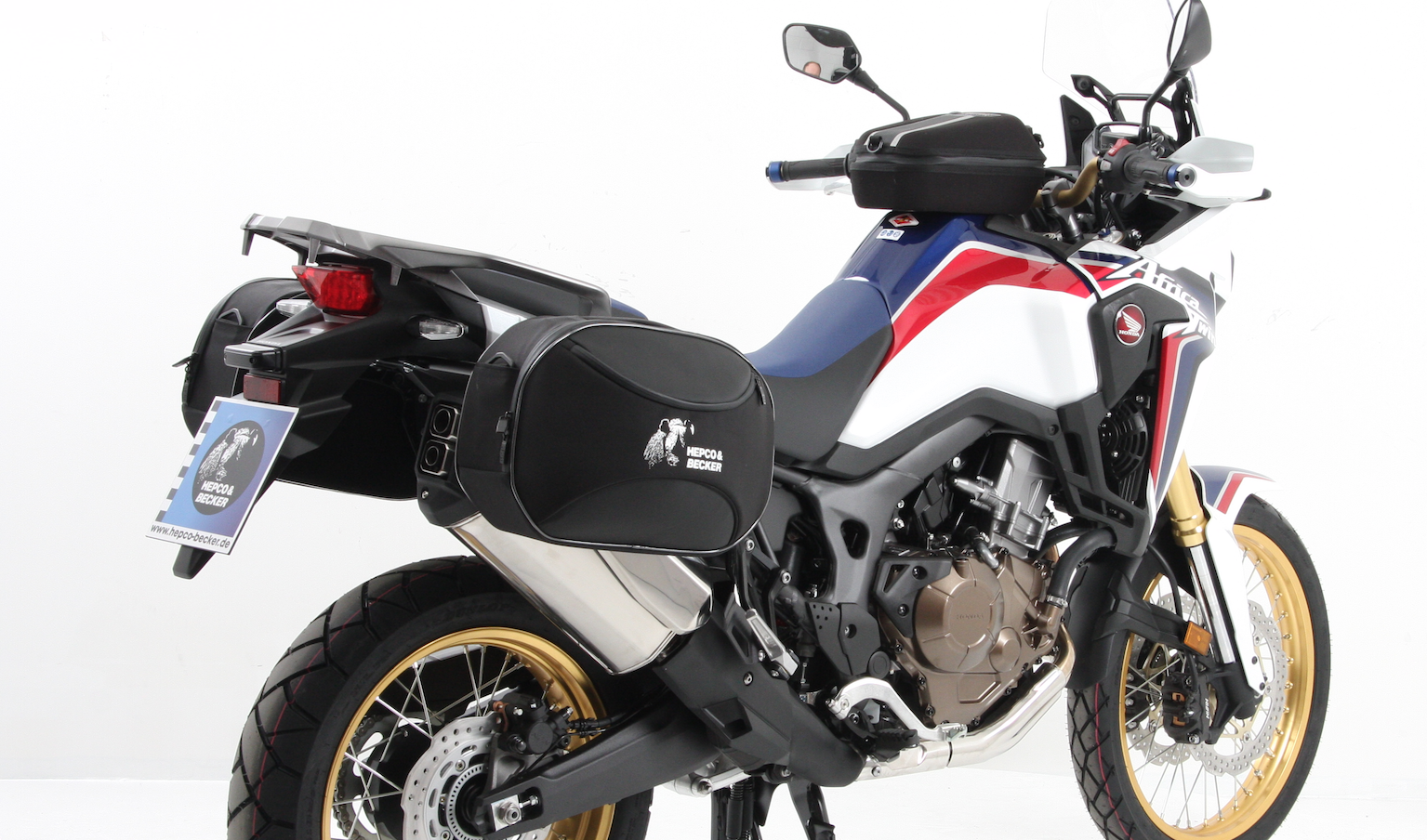Supports latéraux C-Bow noirs pour Honda CRF 1000 Africa Twin (16-17) Hepco & Becker