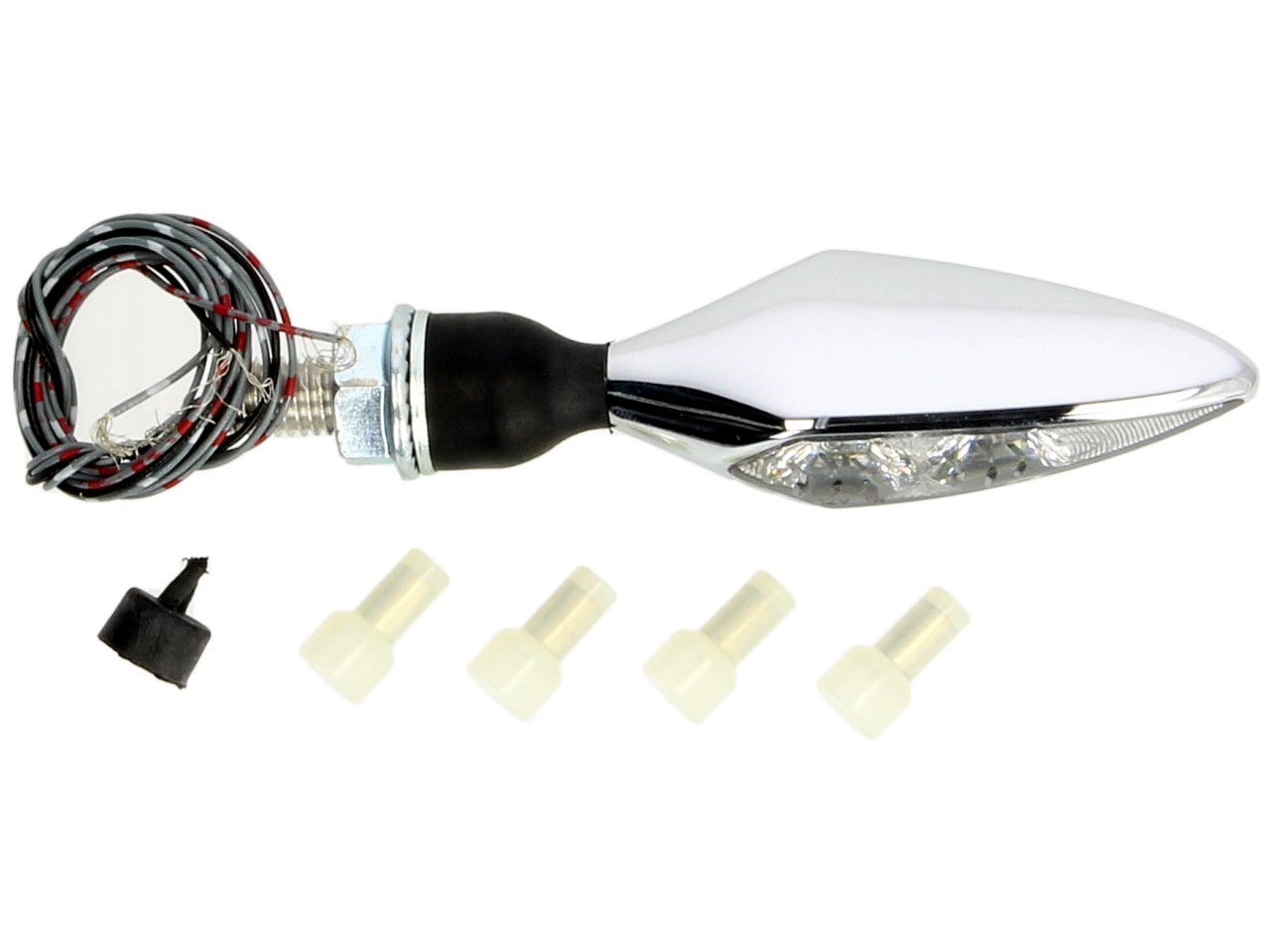 Kellermann Clignotant, feu arrière et feu stop, Rhombus DF, acier, LED, HR, 12 V, chrome brillant, M8x20