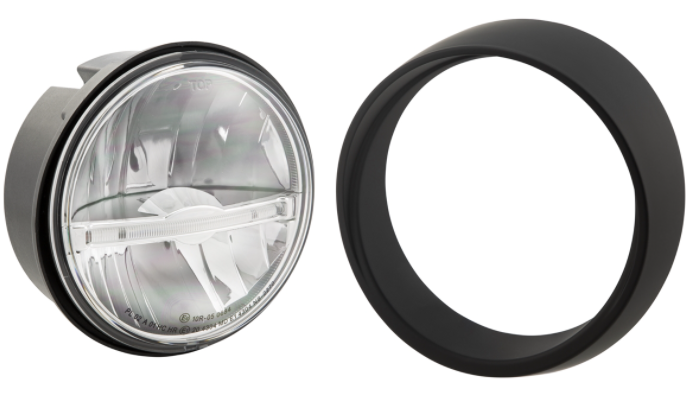 Phare LED pour Vespa Primavera 50-150ccm 2T/4T (-'18), noir mat