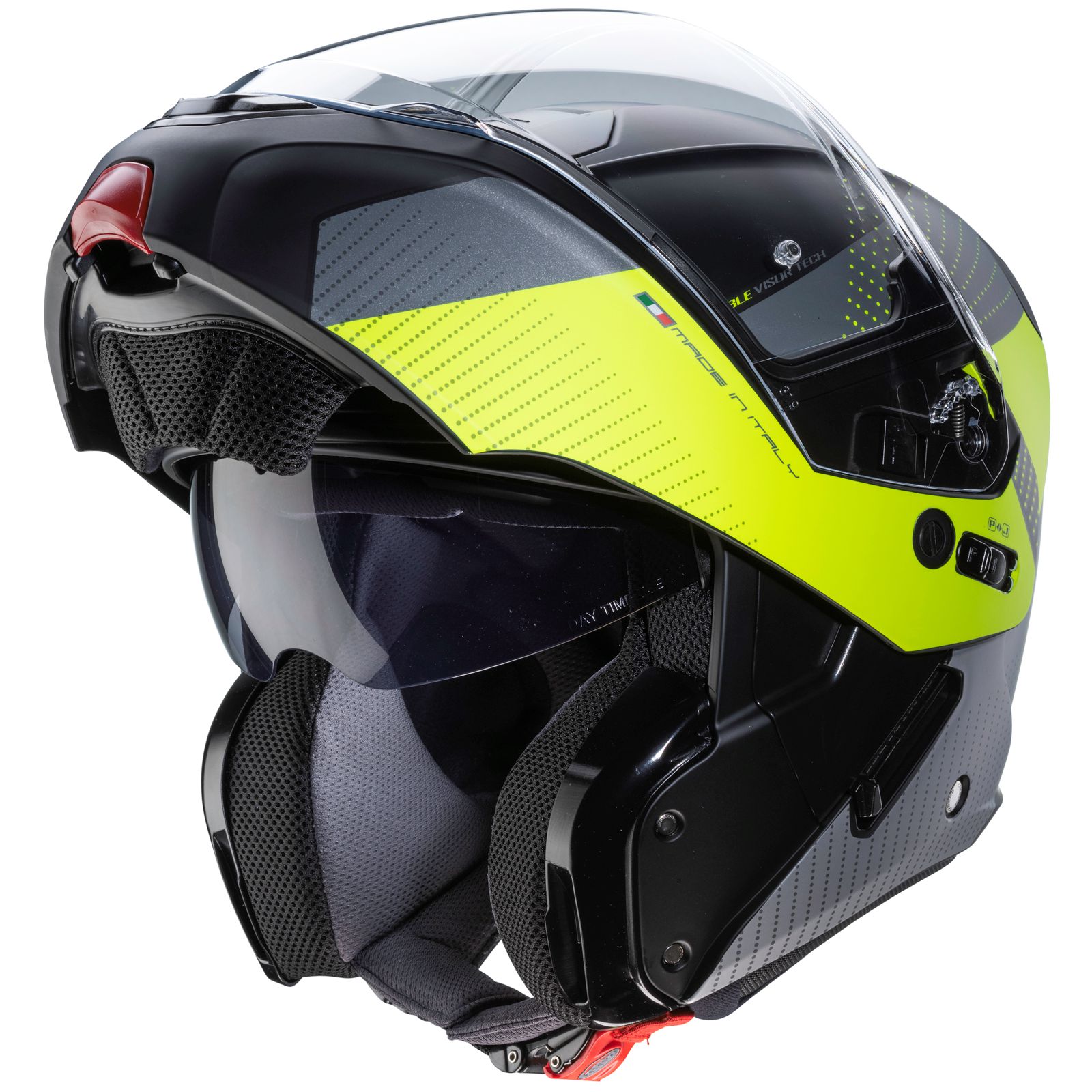 Caberg casque Horus Scout, noir mat/jaune fluo gris