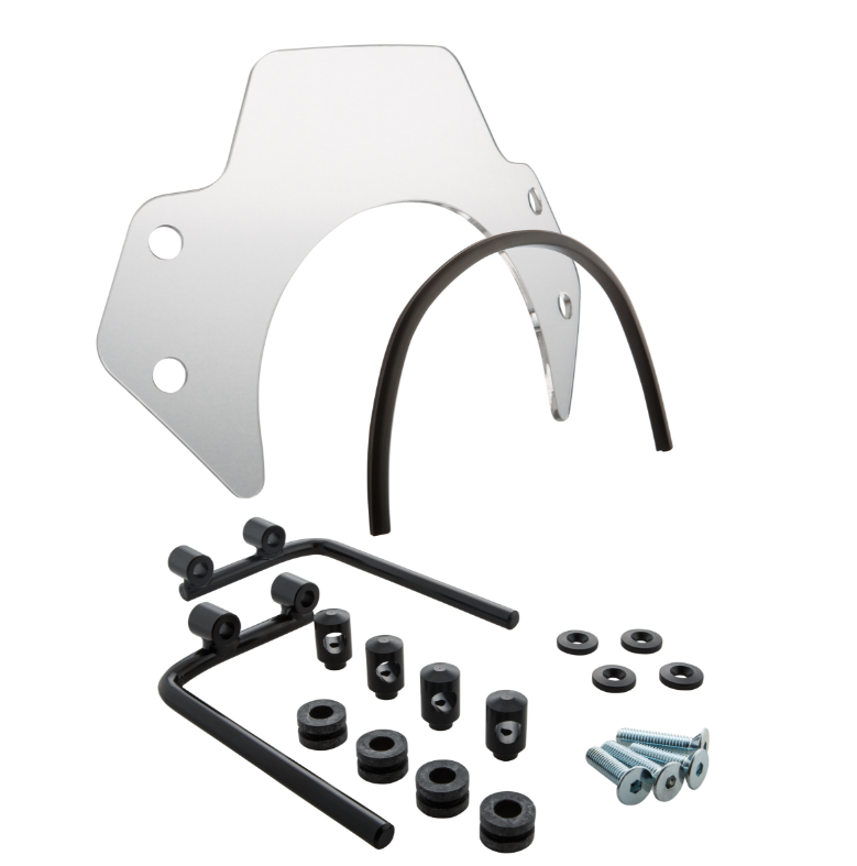 Flyscreen pour Vespa PX 80-200ccm, support noir, clair