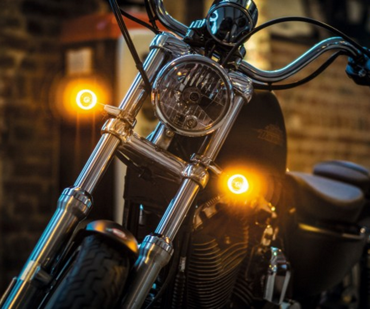 Clignotant Kellermann avec feu de position, Bullet 1000 PL, acier, LED, VL/VR, 12 V, chrome brillant