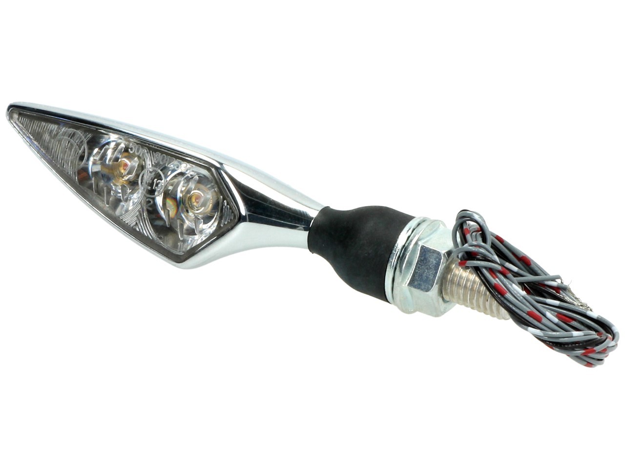 Kellermann Clignotant, feu arrière et feu stop, Rhombus DF, acier, LED, HL, 12 V, chrome brillant, M8x20