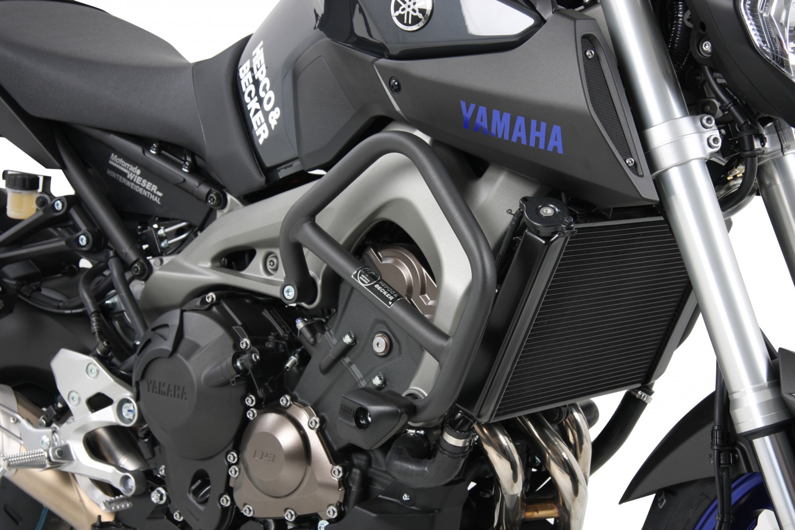 Arceau de protection moteur avec ProtectionPad anthracite pour Yamaha MT-09 (année 14-16) Hepco & Becker