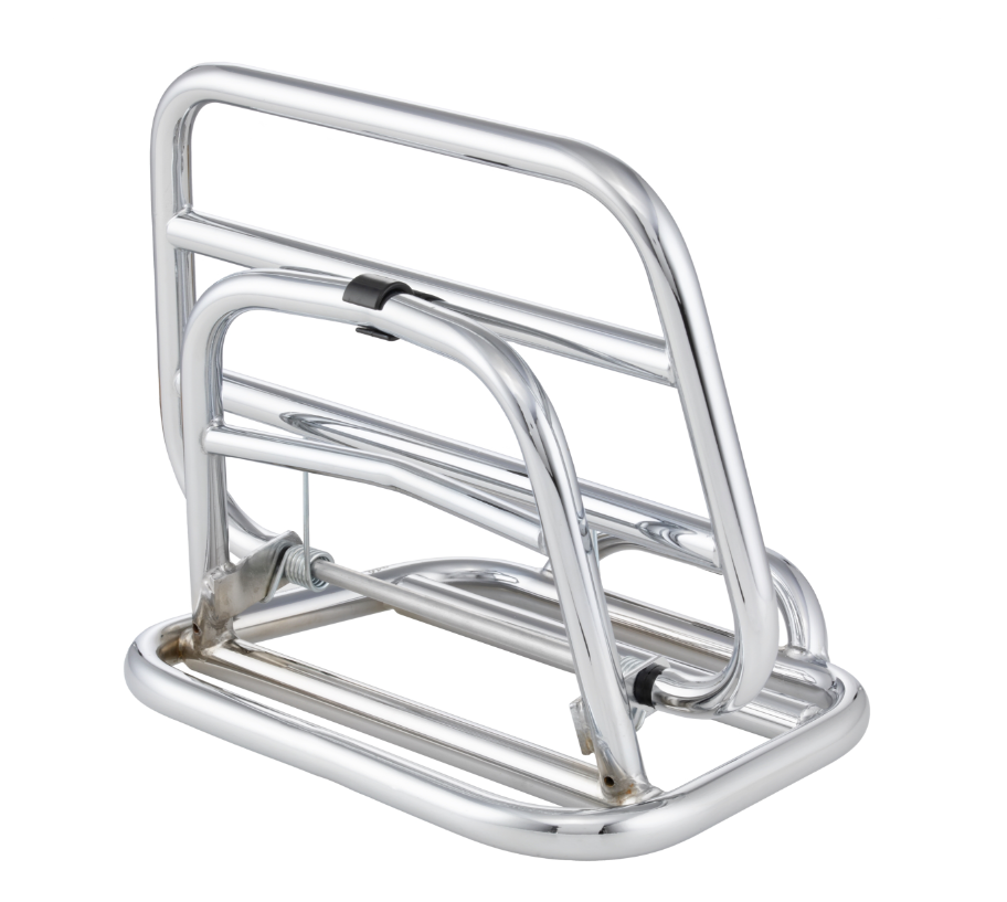 Porte-bagages arrière pour Vespa 946 3V i.e. 125cc, pliable, chrome