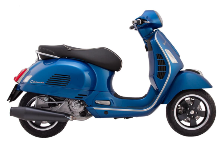 Échappement racing pour Vespa GTS/GTS Super/GTV/GT 60 125-300ccm i.e., 4T, LC, inox noir