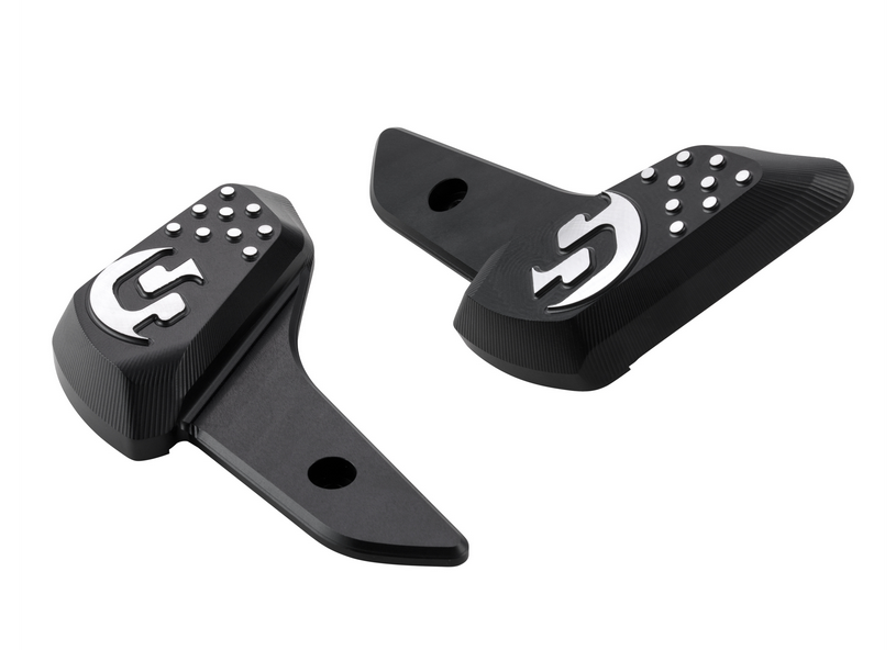 Repose-pieds droit et gauche pour Vespa Primavera /Sprint 50-150ccm 2T/4T AC, noir mat