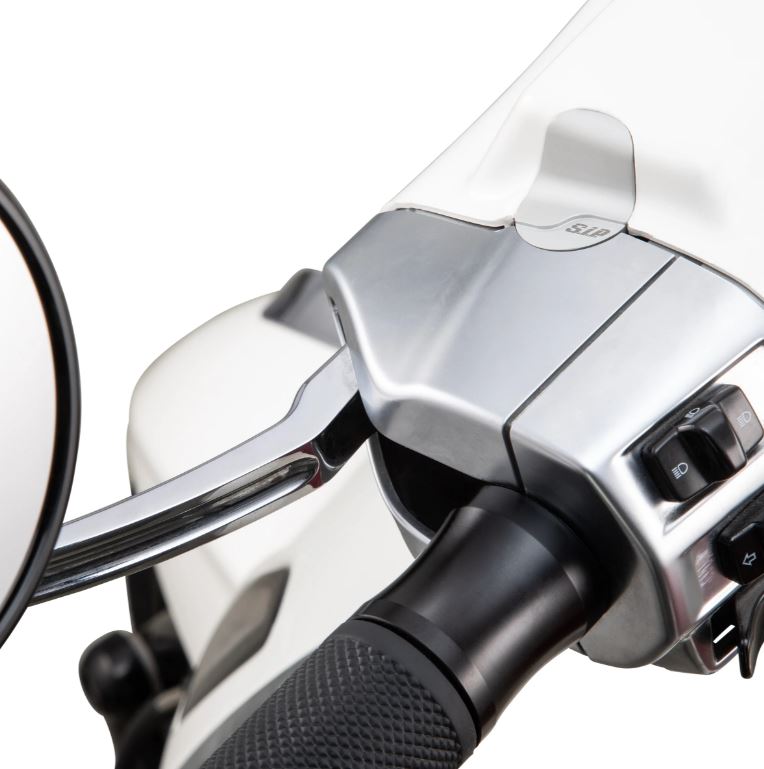 Cache trou de rétroviseur gauche & droite pour Vespa Primavera/Sprint/Elettrica 50-150ccm, argent mat