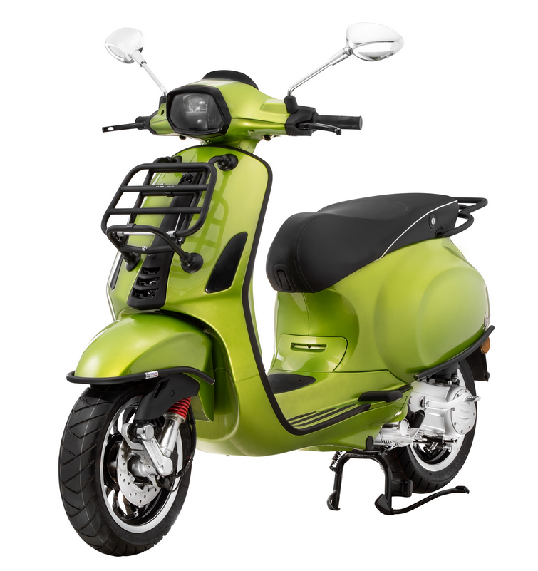 Porte-bagages avant pour Vespa Primavera /Sprint /Elettrica 50-150ccm, pliable, noir mat