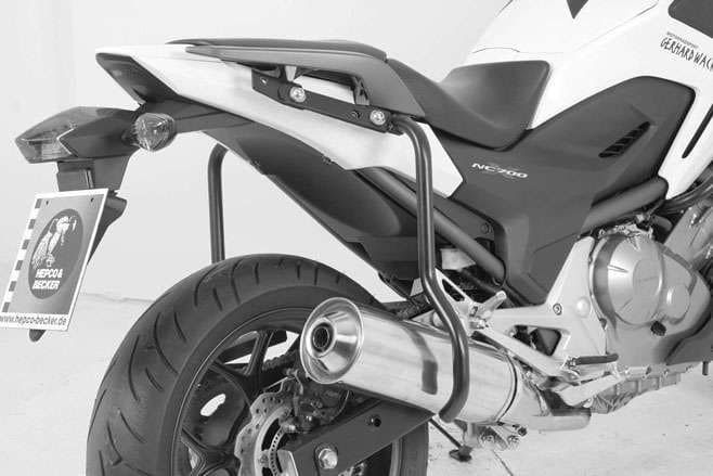 Arceau de protection arrière noir pour Honda NC 700 S (12-13) /750 S/DCT (14-20) Hepco & Becker