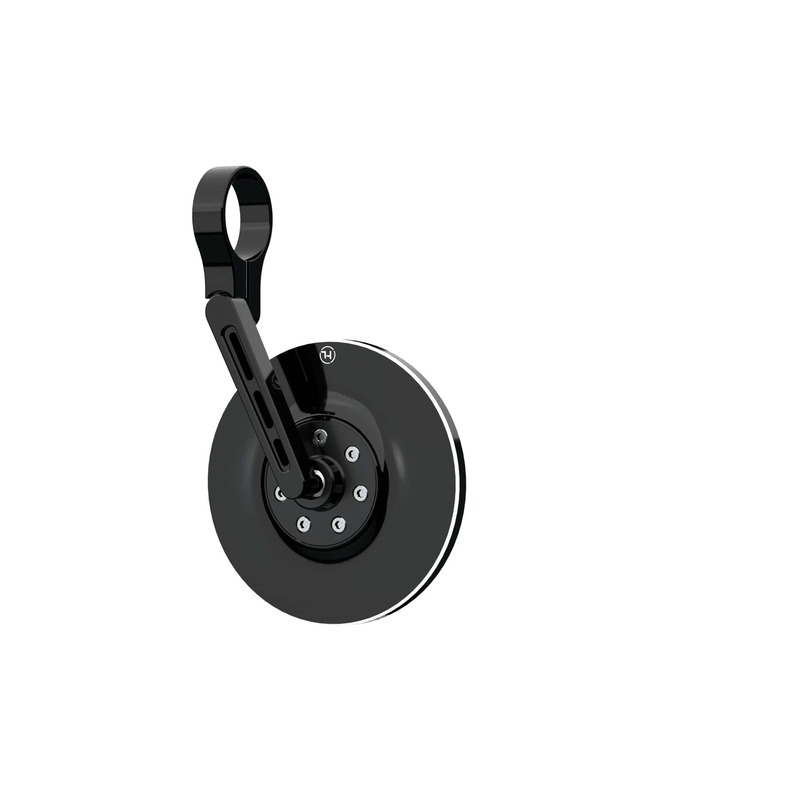 HIGHSIDER pro Rétroviseur d'extrémité de guidon Conero Noir Court (1pc)