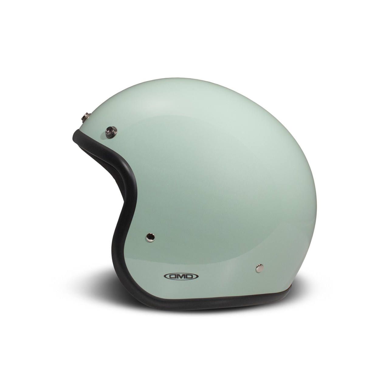 DMD casque jet retro, menthe, brillant, lattementa, fibre de verre, ECE 22.06