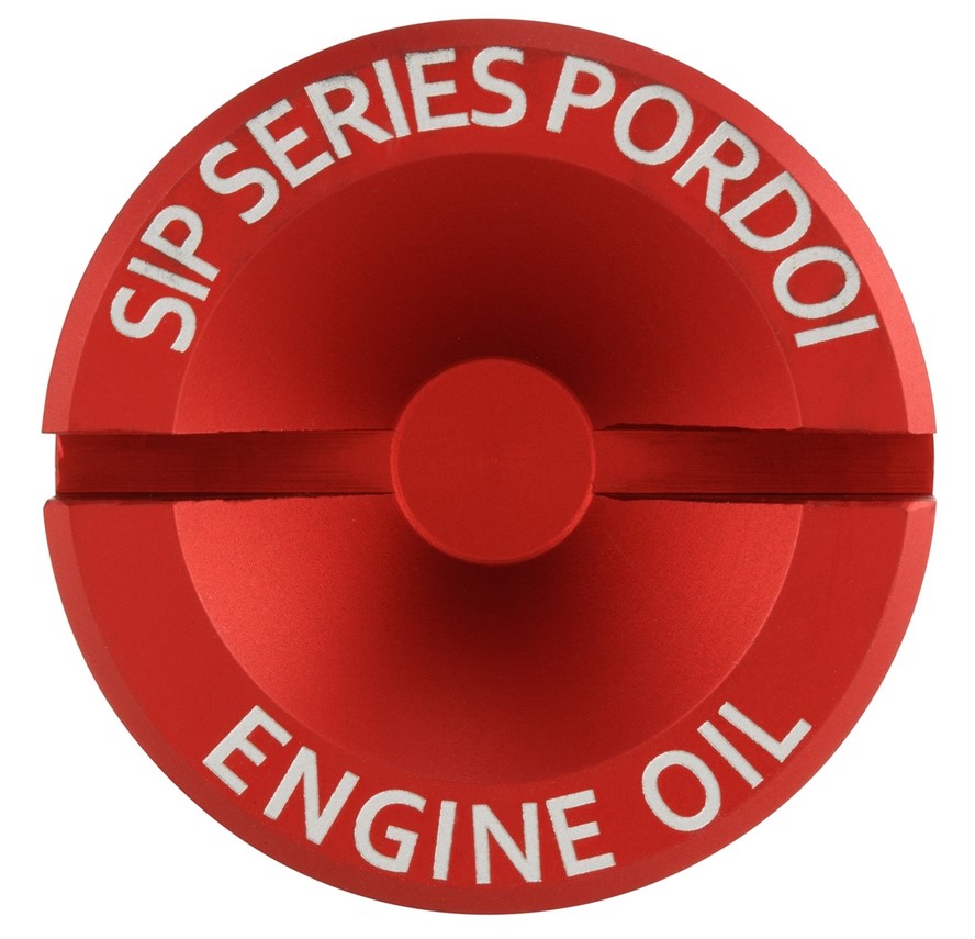 Bouchon de remplissage d'huile moteur pour Vespa, rouge mat