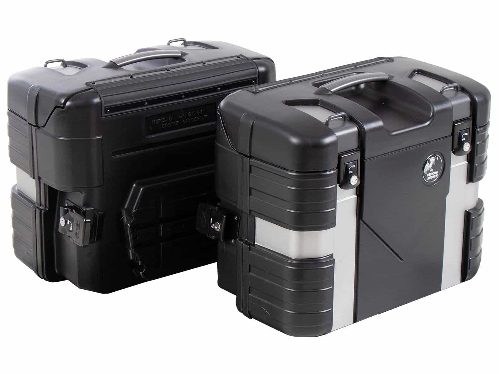 Kit de valises latérales Gobi Black Edition avec crochets à bagages d'origine Hepco & Becker