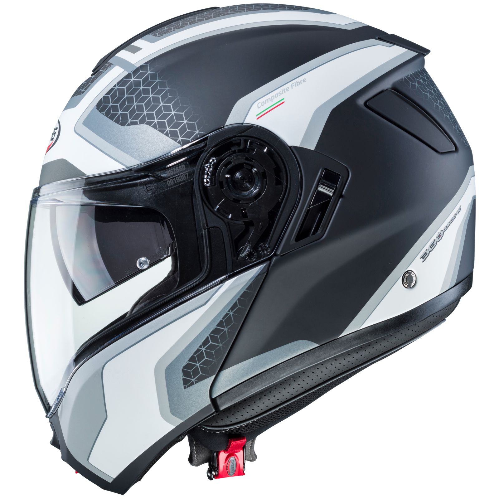 Caberg casque Levo Sonar, noir mat/blanc anthracite